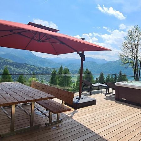 Bergvilla mit Seeblick - Mondsee Innerschwand Eksteriør billede