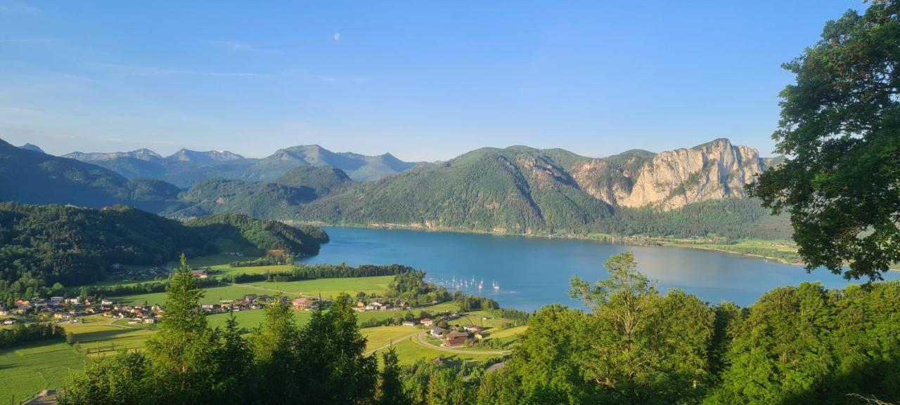 Bergvilla mit Seeblick - Mondsee Innerschwand Eksteriør billede