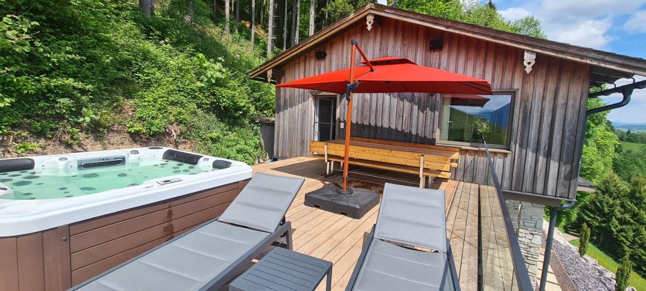 Bergvilla mit Seeblick - Mondsee Innerschwand Eksteriør billede