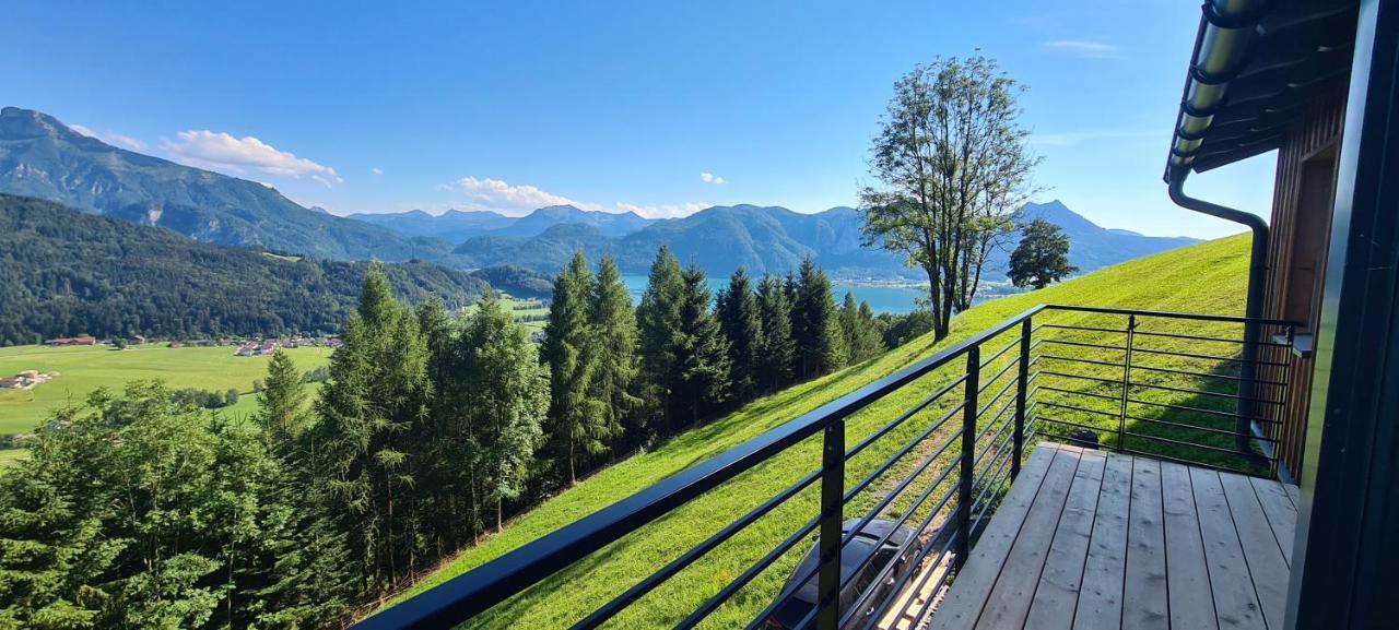 Bergvilla mit Seeblick - Mondsee Innerschwand Eksteriør billede